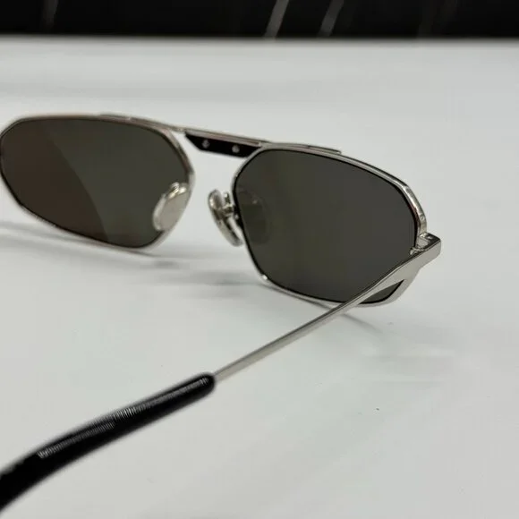 NEW BB0245S 002 BALENCIAGA SILVER UNISEX SUNGLASSES METAL  display picture 2